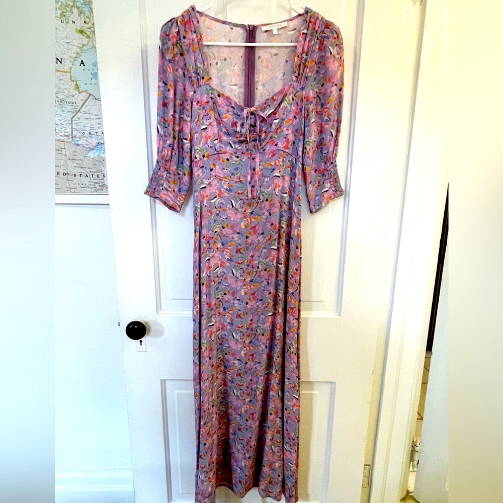 Olivaceous Floral Maxi Dress